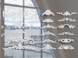 欧式白色雕花构件