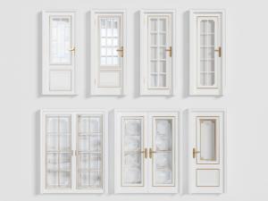 欧式白色平开门推拉门