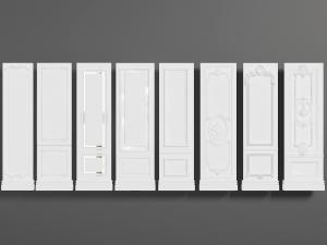 欧式白色带雕花护墙板