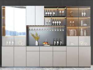 现代装饰酒柜3d模型 现代装饰酒柜