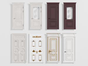 欧式双扇装饰玻璃的双扇单扇平开门