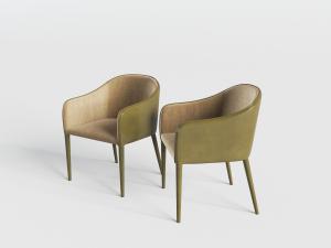 现代草绿色餐椅