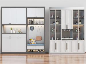 北欧玄关装饰鞋柜酒柜3d模型 北欧玄关装饰鞋柜酒柜