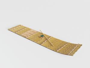 中式竹排竹筏小船