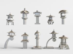 中式石雕草坪灯地灯