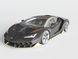 现代黑色跑车小汽车3d模型 现代黑色跑车小汽车