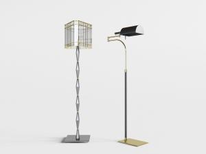 后现代三角灯罩落地灯