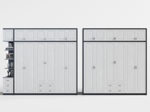 北欧白色柜门的衣柜