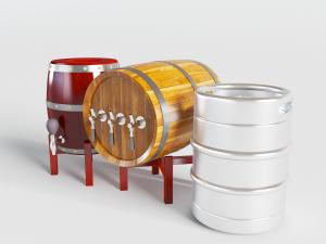 现代带酒龙头的啤酒桶3d模型 现代带酒龙头的啤酒桶