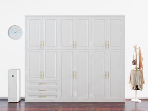 北欧白色实木衣柜衣架