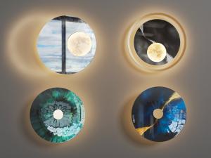 新中式圆形墙饰壁灯