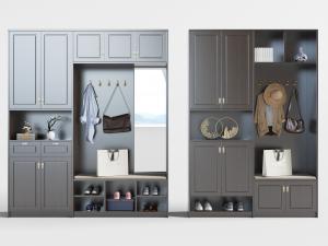 新中式实木玄关鞋柜