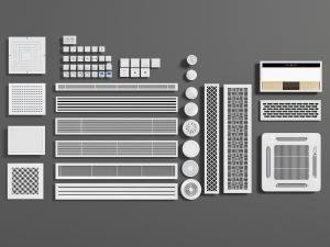 现代空调吊顶出风口