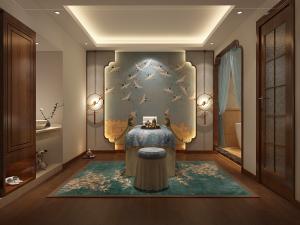 新中式美容院会所spa护理房按摩床