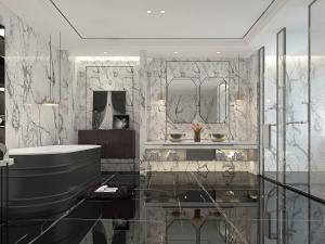 现代轻奢卫生间卫浴间浴缸