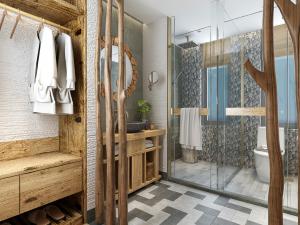 新中式民宿卫生间卫浴间