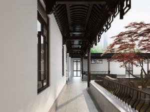 中式古典走廊过道