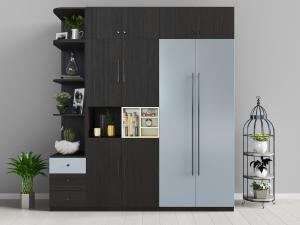 现代一边开放式装饰柜