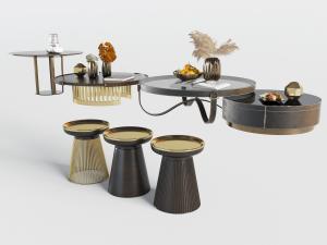 现代圆形茶几边几