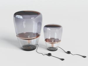 现代玻璃灯罩的台灯