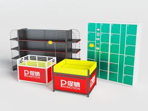 超市卖场货架摆台和储存柜
