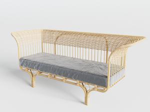 东南亚藤编多人沙发