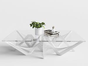 后现代玻璃茶几