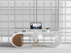 后现代异形书桌椅组合3d模型 后现代异形书桌椅组合