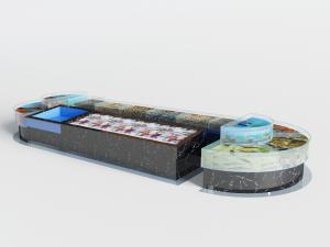 现代超市海鲜鱼虾鱼缸货架摆设