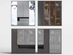 现代装饰玻璃柜门的衣柜