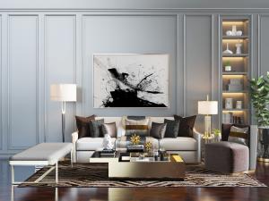 现代多人沙发、沙发凳和单人沙发组合