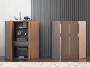 北欧实木装饰置物柜实木屏风