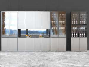 现代加宽酒柜3d模型 现代加宽酒柜