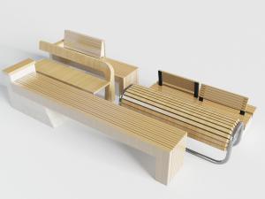 现代实木公共椅子