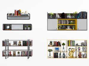 现代装饰柜置物架