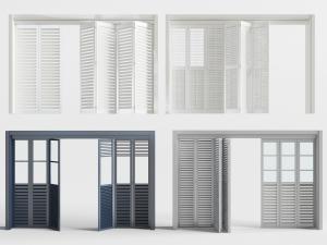 美式百叶门扇推拉门