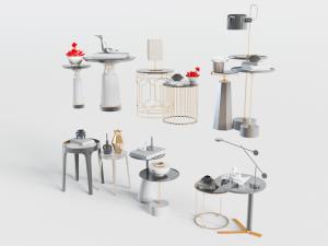 新中式圆形茶几