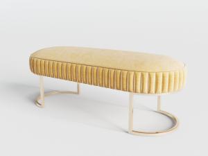 现代黄色沙发凳