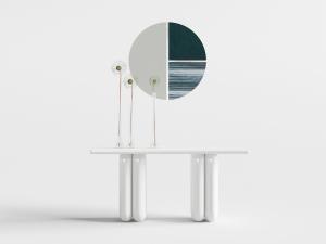 现代白色玄关端景台3d模型 现代白色玄关端景台