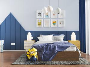 北欧实木儿童床