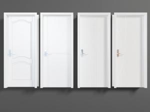 现代白色平开门