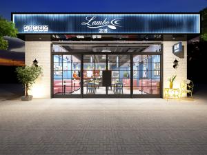 后现代餐馆饭店门头