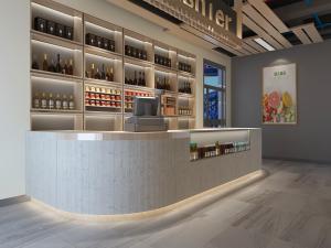 后现代超市收银台