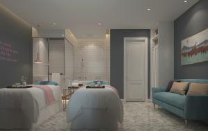 北欧美容院会所spa护理房按摩床