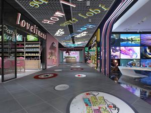 后现代商场步行街