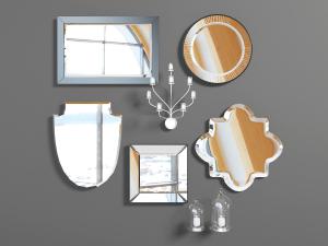 现代墙饰镜面挂件