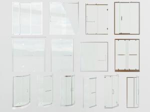 玻璃推拉门弧形门的淋浴房