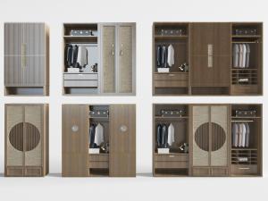 中式实木装饰置物柜衣柜