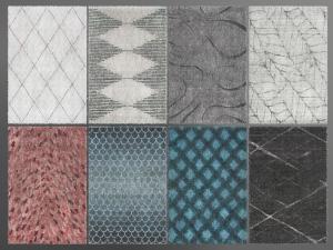 现代长方形地毯3d模型 现代长方形地毯