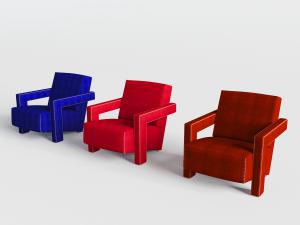 后现代个性单人沙发3d模型 后现代个性单人沙发